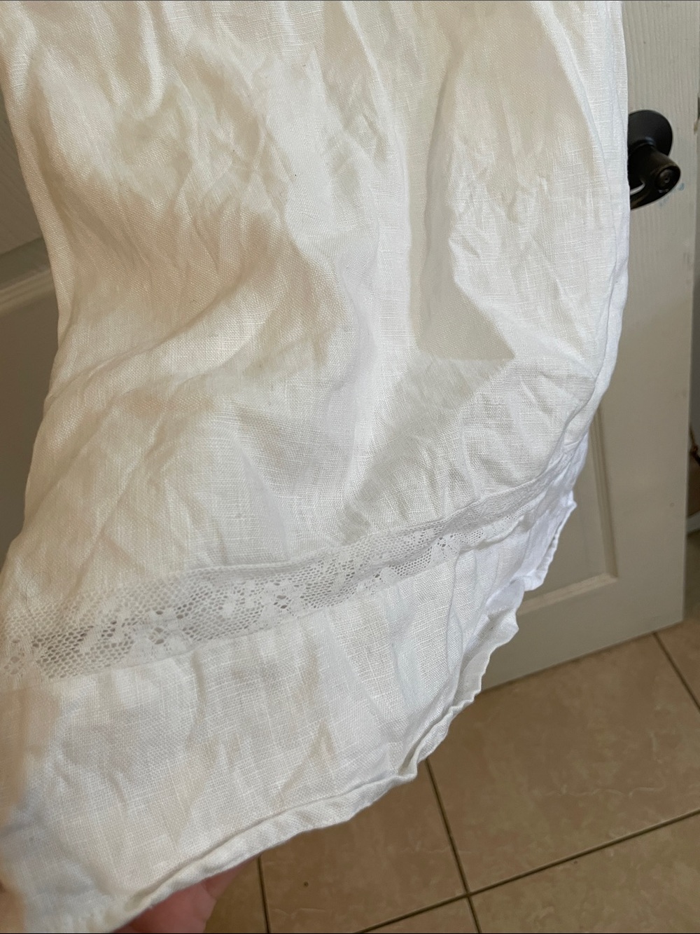 Reformation- Andie Linen White Slip Dress - Picture 2 of 10